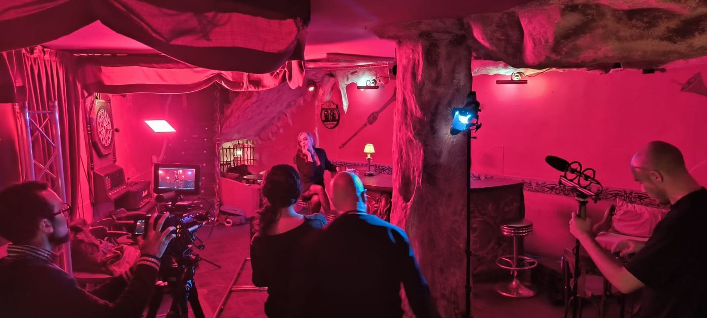 Rodaje de una escena de Absurdara